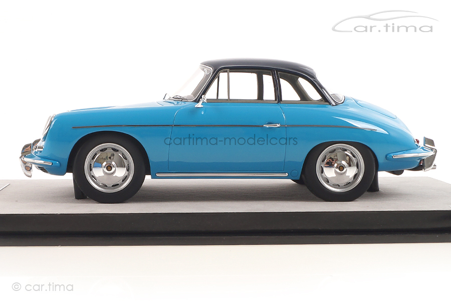 Porsche 356 Karmann Hardtop Blau Tecnomodel 1:18 TM18-143C Porsche 356 Karmann Hardtop Blau Tecnomodel 1:18 TM18-143C