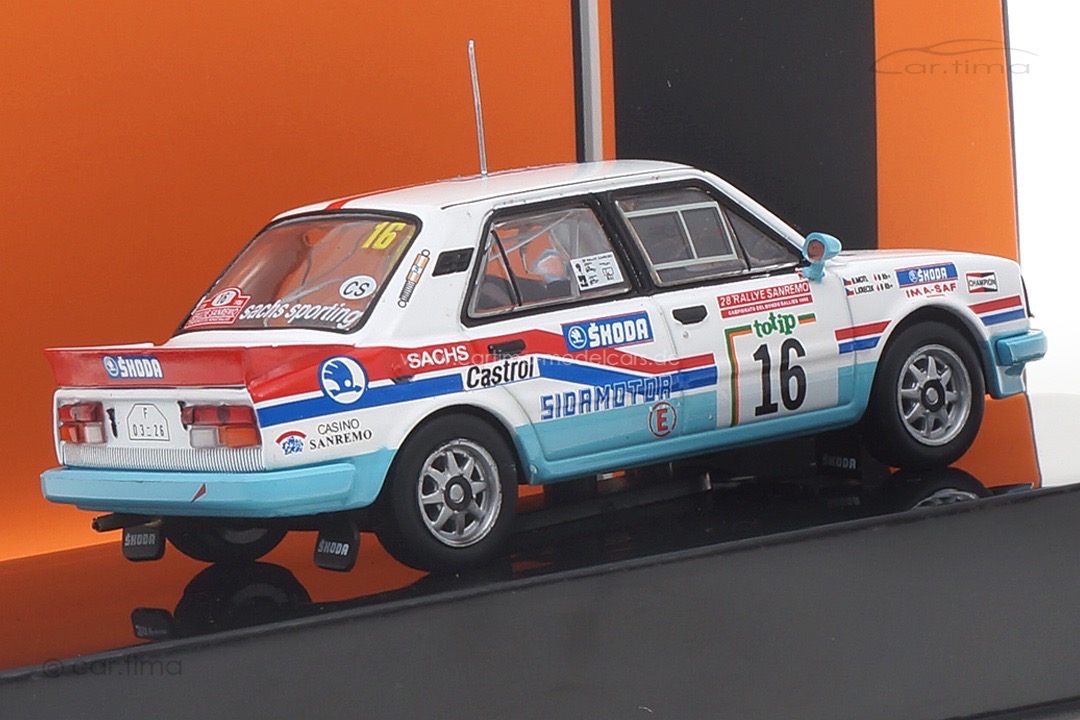 Skoda 130 LR Rallye Sanremo 1986 Krecek/Motl IXO 1:43 RAC336 Skoda 130 LR Rallye Sanremo 1986 Krecek/Motl IXO 1:43 RAC336