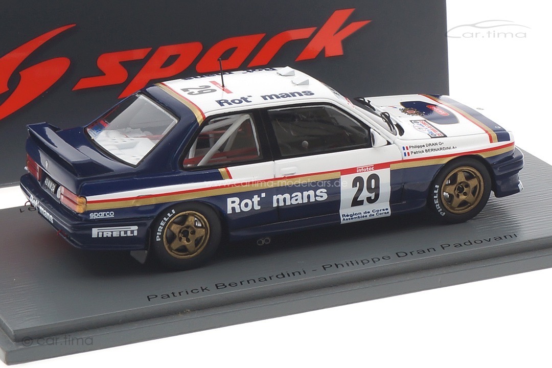 BMW E30 Tour de Corse Rallye de France 1991 Bernardini/Dran-Padovani Spark 1:43 S8489 BMW E30 Tour de Corse Rallye de France 1991 Bernardini/Dran-Padovani Spark 1:43 S8489