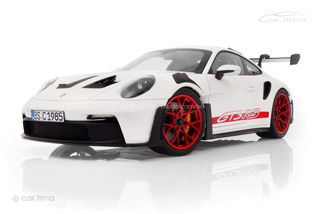 Porsche 911 (992) GT3 RS Weiß/Pyrorot Norev 1:12 127530 Porsche 911 (992) GT3 RS Weiß/Pyrorot Norev 1:12 127530