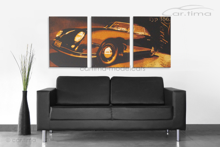 Kunstdruck auf Leinwand/Keilrahmen Porsche 356 Pre-A Gmünd 136,5x60 cm