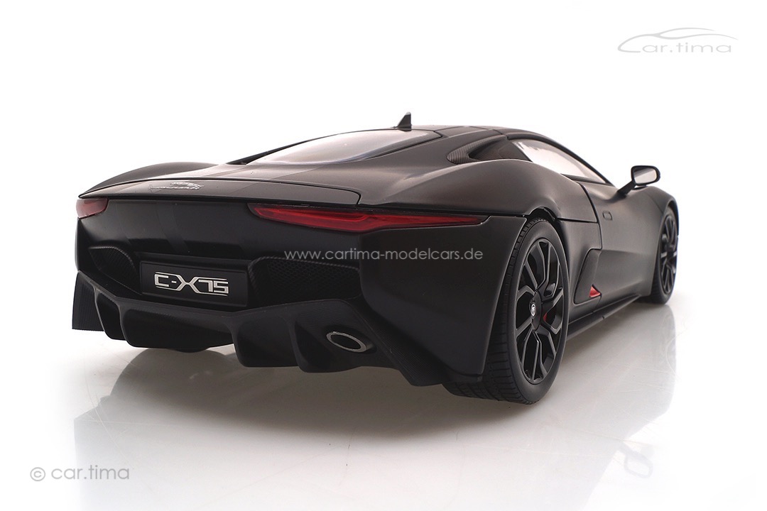Jaguar C-X75 Satin Black/Gloss Stripes Almost Real 1:18 810605
