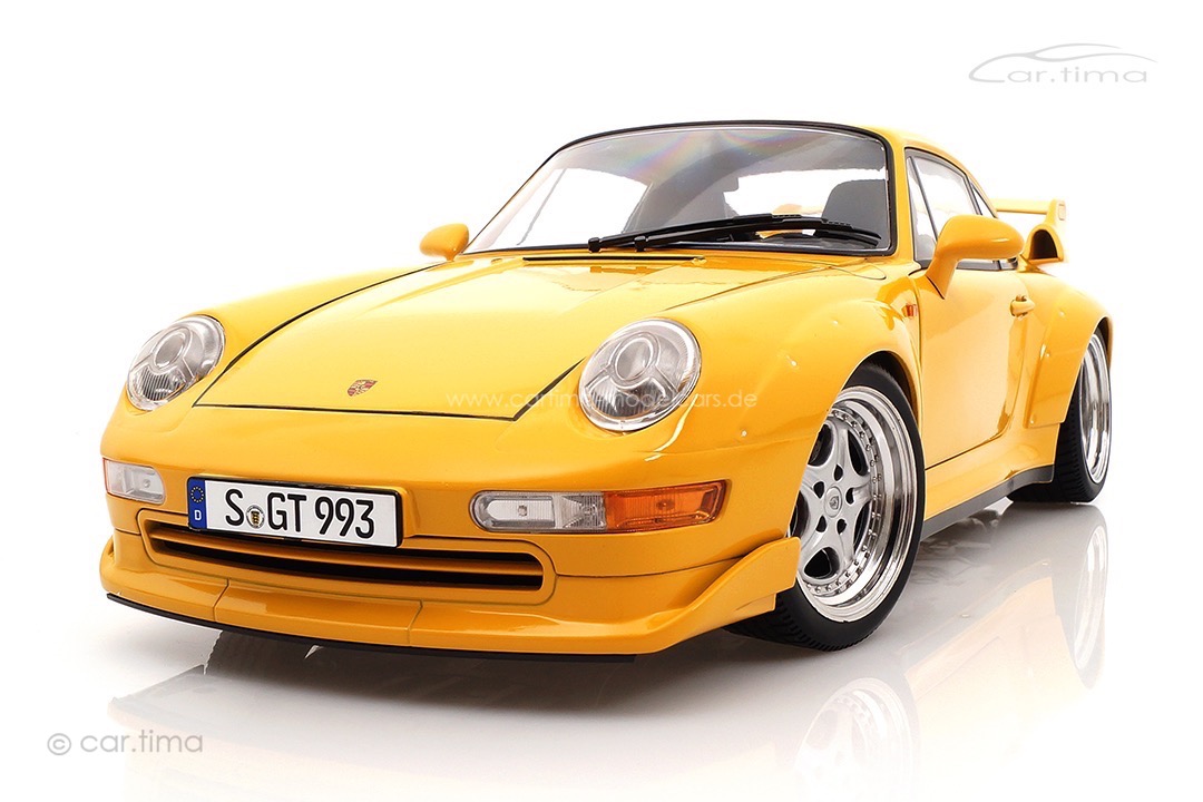 Porsche 911 (993) GT2 Speedgelb inkl. Vitrine KK Scale 1:12 KKDC120282S-VIT