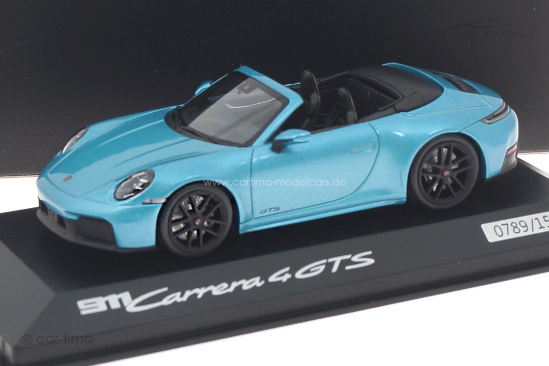 Porsche 911 (992.2) Carrera 4 GTS Cabriolet Ipanemablau Minichamps 1:43 WAP0200310SCPE