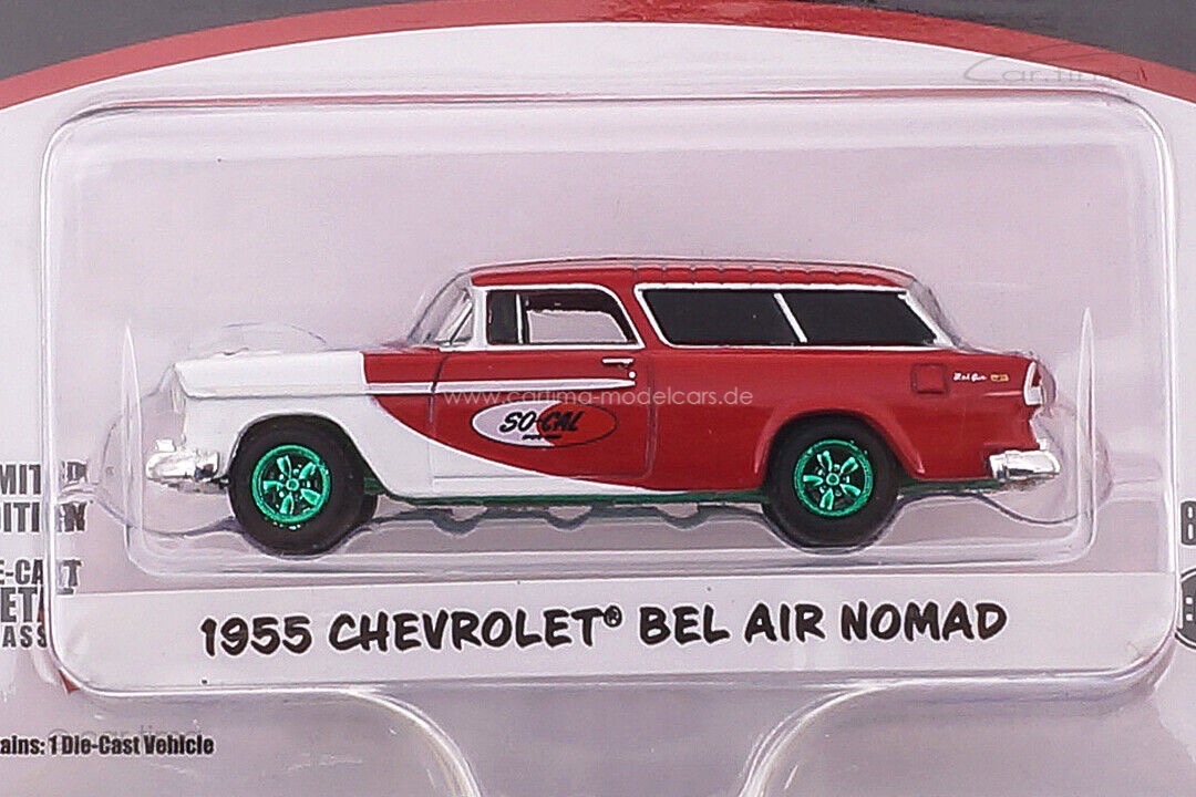 Chevrolet Bel air Nomad 1955 rot/weiß/grün ACME 1:64 GL-51340G