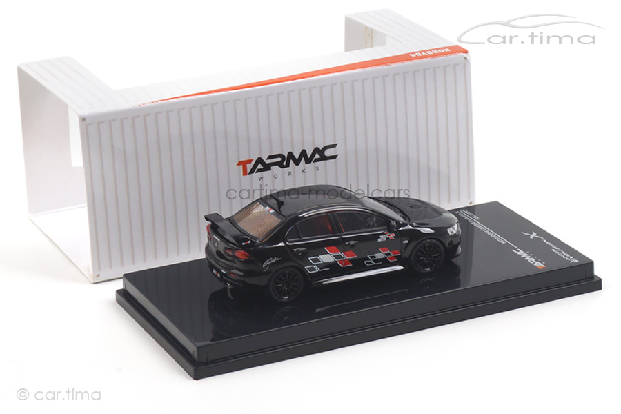 Mitsubishi Lancer Evo X RalliArt schwarz Tarmac 1:64 T64-004-REB Mitsubishi Lancer Evo X RalliArt schwarz Tarmac 1:64 T64-004-REB