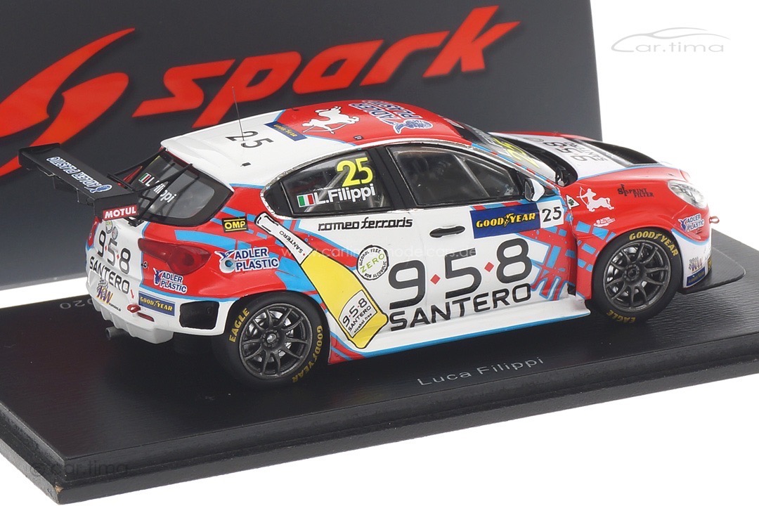 Alfa Romeo Giulietta TCR Race 2 WTCR 2020 Aragon II Luca Filippi Spark 1:43 S8972 Alfa Romeo Giulietta TCR Race 2 WTCR 2020 Aragon II Luca Filippi Spark 1:43 S8972
