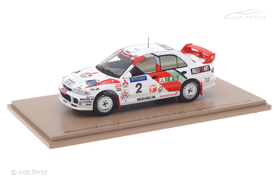Mitsubishi Lancer EVOLUTION III Winner Rallye Hong Kong 1996 Vatanen/Tilber Spark 1:43 S6514