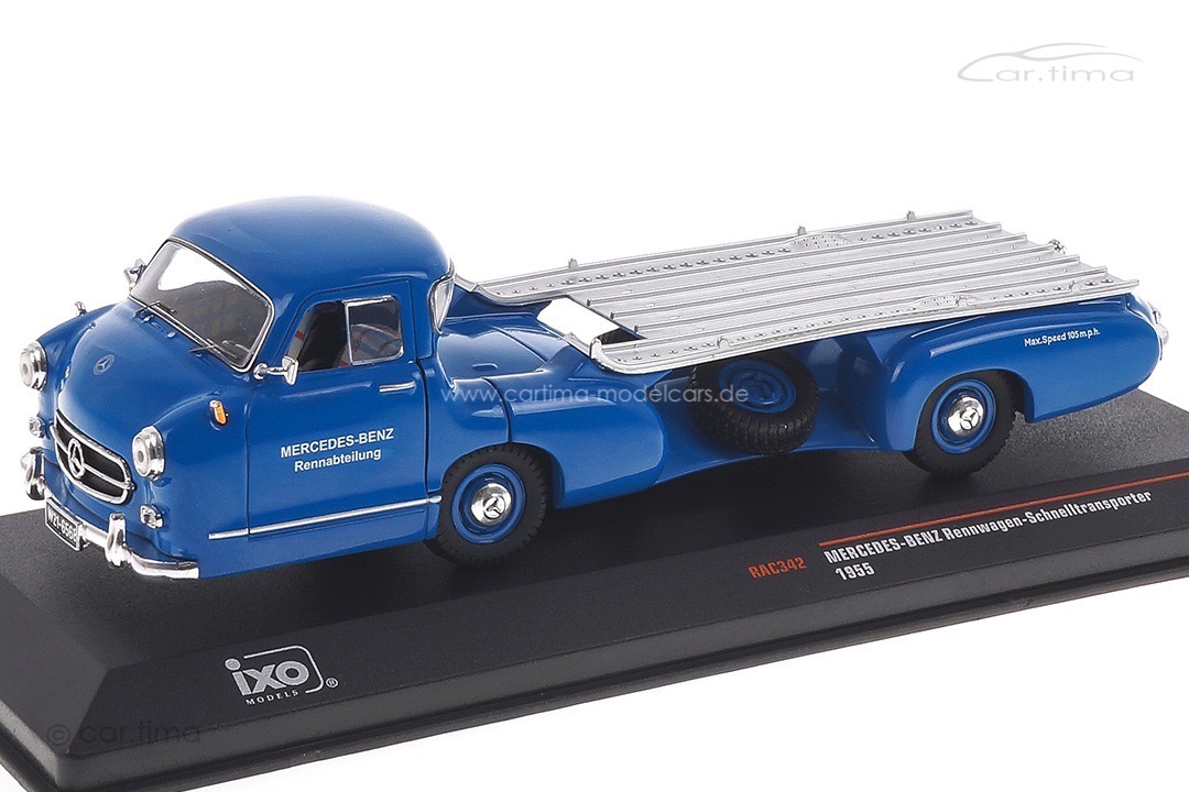 Mercedes Renntransporter "Blaues Wunder" 1955 IXO 1:43 RAC342 Mercedes Renntransporter "Blaues Wunder" 1955 IXO 1:43 RAC342