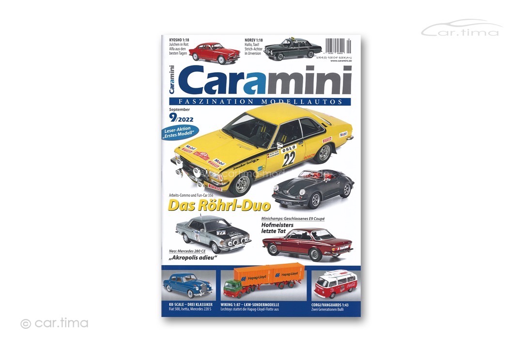 Zeitschrift/Magazine caramini Faszination Modellautos 09/2022 Expromo Verlag