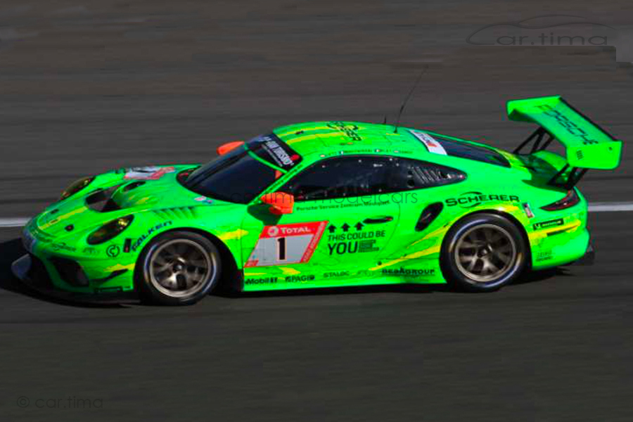 Porsche 911 GT3 R 24h Nürburgring 2019 Lietz/Makowiecki/Pilet/Tandy Spark 1:64 Y183