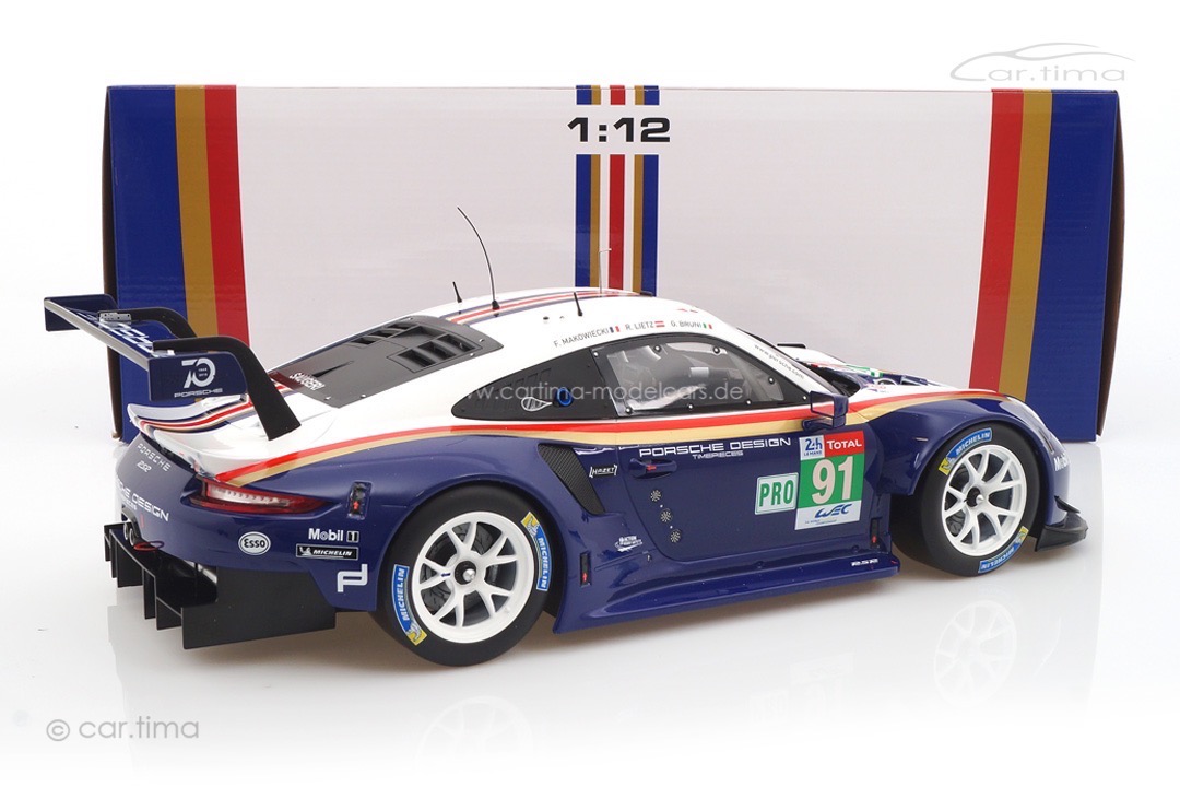 Porsche 911 (991) RSR 24h Le Mans 2018 Bruni/Lietz/Makowiecki IXO 1:12 LEGT12004