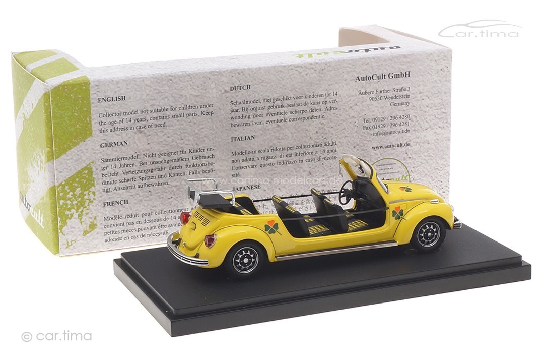 Volkswagen Maxikäfer 1973 gelb autocult 1:43 06051 Volkswagen Maxikäfer 1973 gelb autocult 1:43 06051