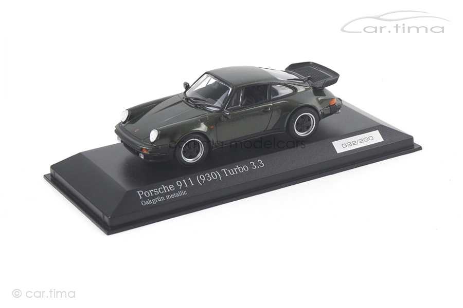 Porsche 911 (930) Turbo 3.3 Oakgrün met. Minichamps 1:43 CA04316035 Porsche 911 (930) Turbo 3.3 Oakgrün met. Minichamps 1:43 CA04316035