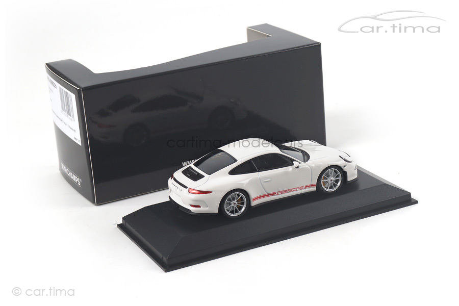 Porsche 911 (991) R weiß/Schrift rot Minichamps 1:43 410066221 Porsche 911 (991) R weiß/Schrift rot Minichamps 1:43 410066221