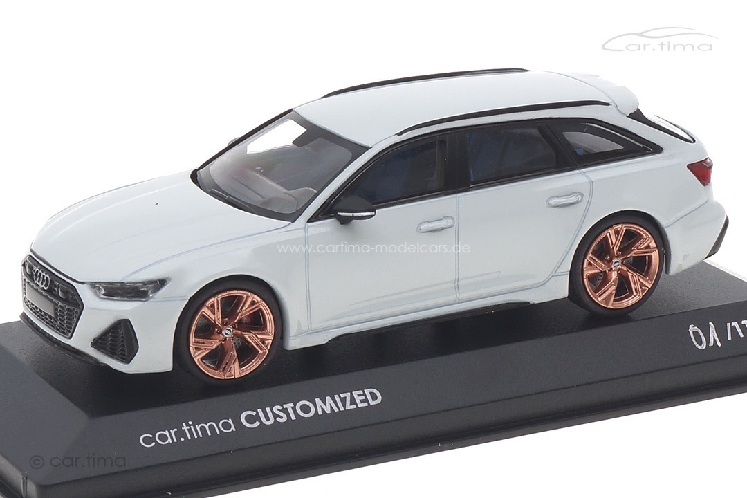 Audi RS6 Avant weiß met./Rad Cuprum Minichamps car.tima CUSTOMIZED 1:43