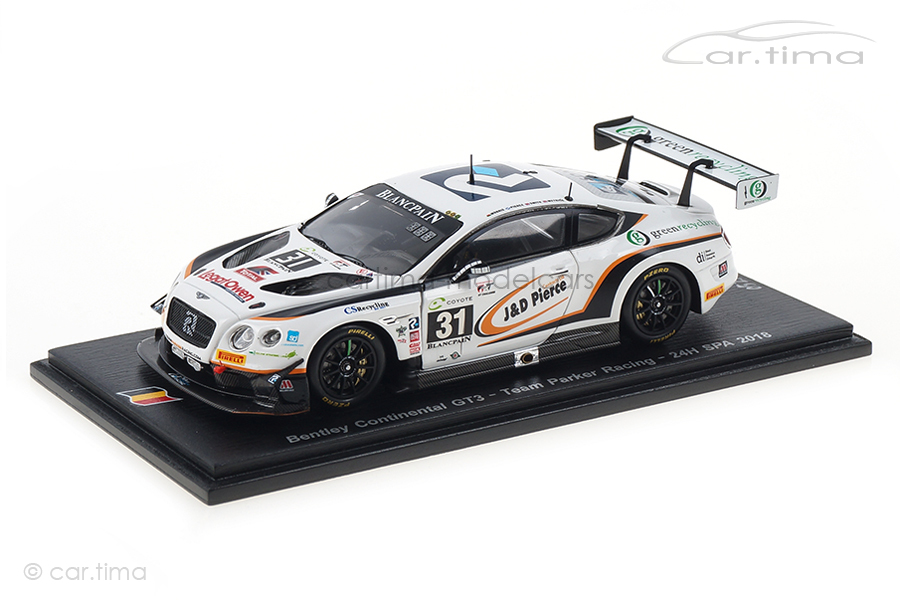 Bentley Continental GT3 24h Spa 2018 Morris/Pierce/Smith Spark 1:43 SB225