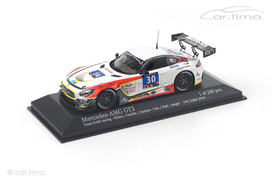 Mercedes-Benz AMG GT3 24h Dubai 2016 Hall/Goethe/Jäger Minichamps 1:43 437163030