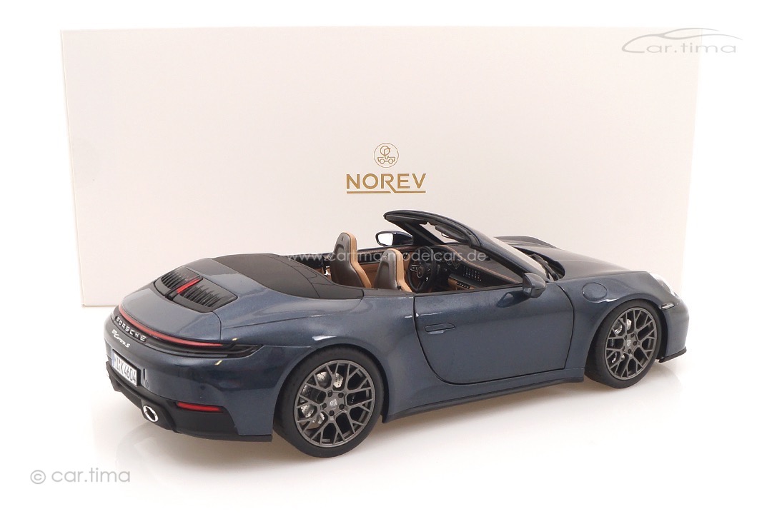 Porsche 911 (992.2) Carrera S Cabriolet Yachtingblaumet. Norev 1:18 187180