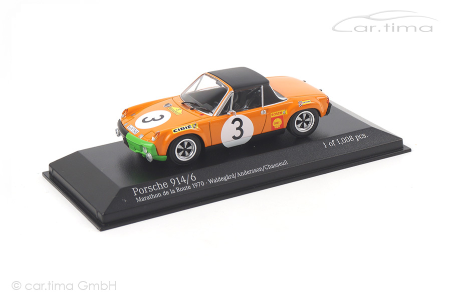 Porsche 914/6 Marathon de la Route 1970 Waldegaard/Andersson Minichamps 1:43 400706503 Porsche 914/6 Marathon de la Route 1970 Waldegaard/Andersson Minichamps 1:43 400706503