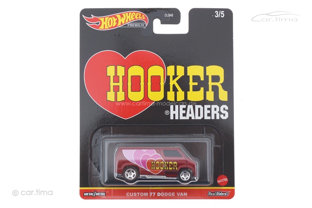 ´77 Custom Dodge Van Hooker Headers 2021 Car Culture Hot Wheels 1:64 DLB45-GRL26