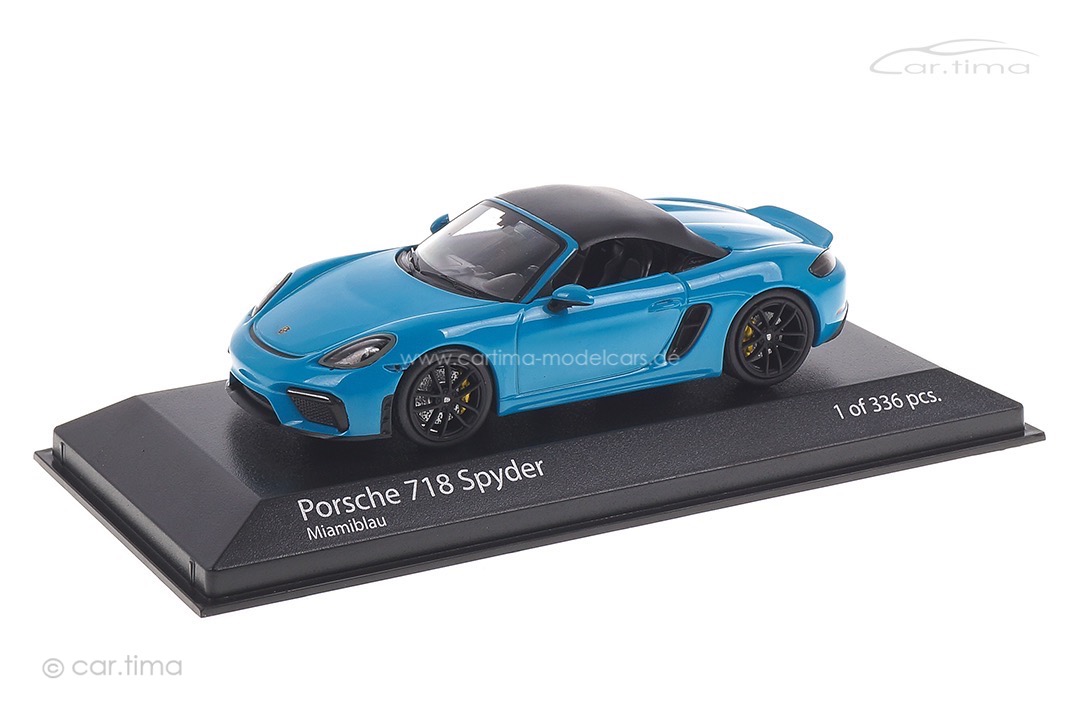 Porsche 718 Boxster Spyder Miami blau Minichamps 1:43 410067700 Porsche 718 Boxster Spyder Miami blau Minichamps 1:43 410067700
