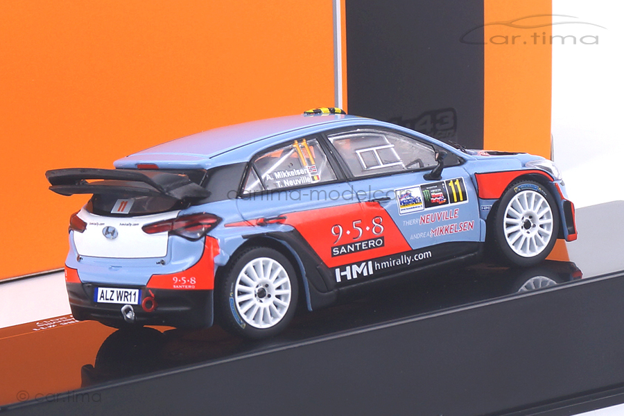 Hyundai NG i20 WRC Rally Monza 2017 Mikkelsen/Neuville IXO 1:43 RAM660 Hyundai NG i20 WRC Rally Monza 2017 Mikkelsen/Neuville IXO 1:43 RAM660