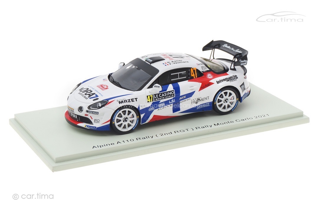 Alpine A110 Rally RGT Rallye Monte Carlo 2021 Astier/Vauclare Spark 1:43 S6581 Alpine A110 Rally RGT Rallye Monte Carlo 2021 Astier/Vauclare Spark 1:43 S6581