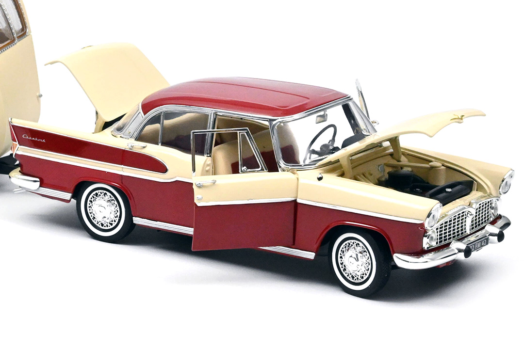 Simca Vedette Chambord 1958 mit Caravan Hénon Norev 1:18 185728 Simca Vedette Chambord 1958 mit Caravan Hénon Norev 1:18 185728