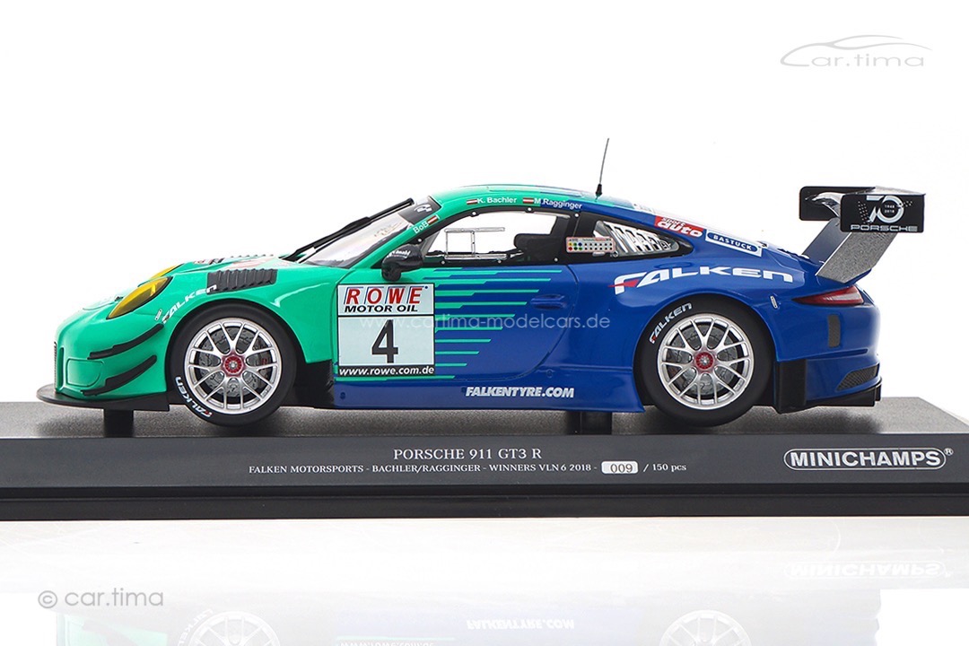 Porsche 911 GT3 R Winner VLN Nürburgring 2018 Bachler/Ragginger Minichamps 1:18 153186994 Porsche 911 GT3 R Winner VLN Nürburgring 2018 Bachler/Ragginger Minichamps 1:18 153186994