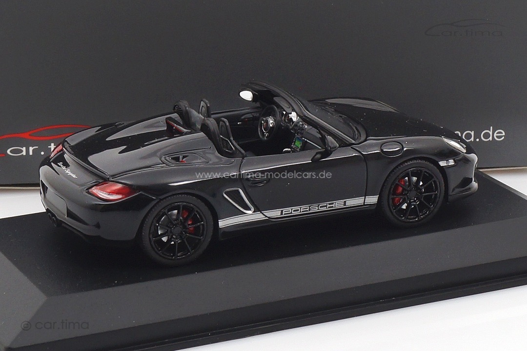 Porsche Boxster Spyder (987) Schwarz/Rad schwarz Minichamps car.tima CUSTOMIZED 1:43
