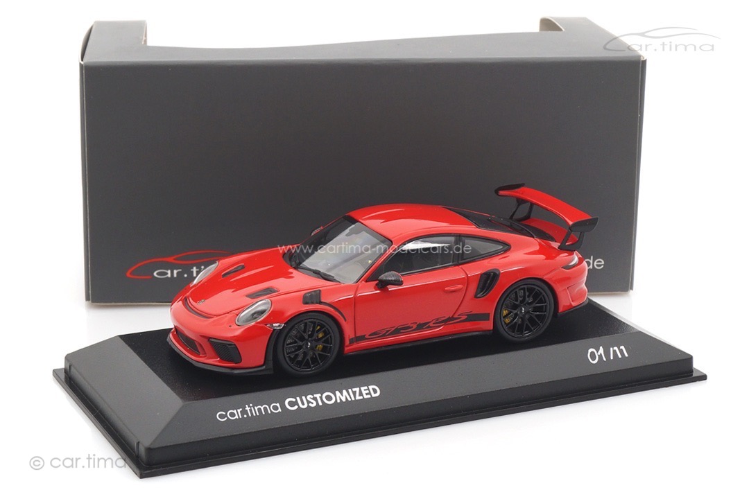 Porsche 911 (991 II) GT3 RS Indischrot/Rad schwarz Minichamps car.tima CUSTOMIZED 1:43