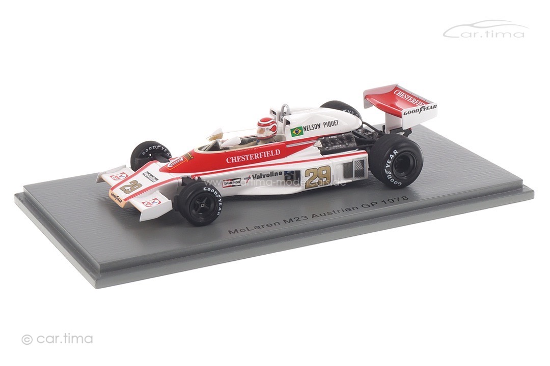 McLaren M23 GP Österreich 1978 Nelson Piquet Spark 1:43 S5747 McLaren M23 GP Österreich 1978 Nelson Piquet Spark 1:43 S5747