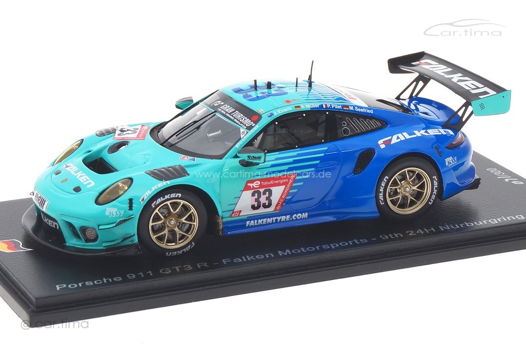 Porsche 911 GT3 R 24h Nürburgring 2022 Evans/Müller/Pilet/Seefried Spark 1:43 SG845 Porsche 911 GT3 R 24h Nürburgring 2022 Evans/Müller/Pilet/Seefried Spark 1:43 SG845