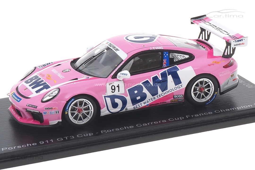 Porsche 911 GT3 Cup Champion Carrera Cup France 2020 Jaxon Evans Spark 1:43 SF249 Porsche 911 GT3 Cup Champion Carrera Cup France 2020 Jaxon Evans Spark 1:43 SF249