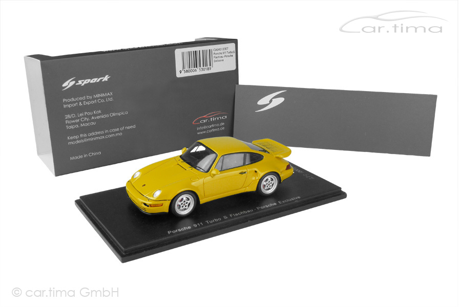 Porsche 911 (964) Turbo S Flatnose Porsche Exclusive Speedgelb Spark 1:43 CA04312007 Porsche 911 (964) Turbo S Flatnose Porsche Exclusive Speedgelb Spark 1:43 CA04312007
