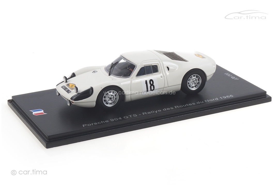 Porsche 904 GTS Rallye des Routes du Nord 1966 Schlesser/Schlesser Spark 1:43 SF166 Porsche 904 GTS Rallye des Routes du Nord 1966 Schlesser/Schlesser Spark 1:43 SF166
