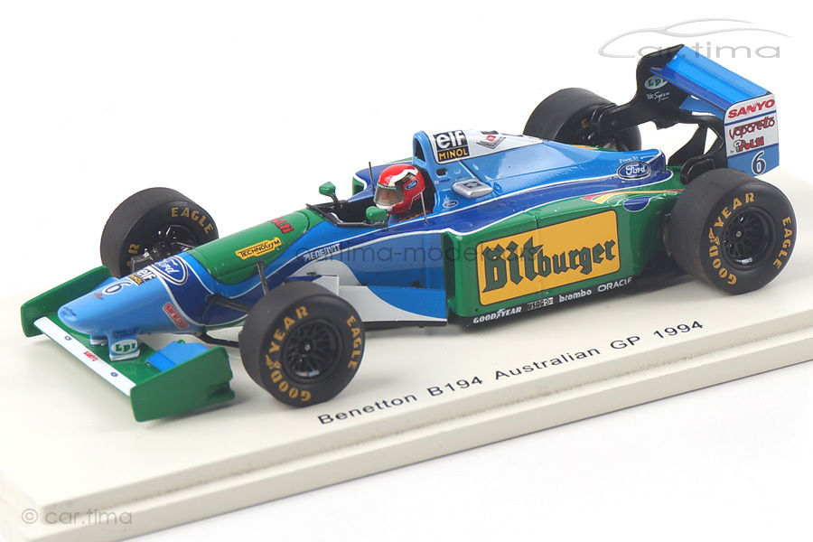Benetton B194 GP Australien 1994 Johnny Herbert Spark 1:43 S4484 Benetton B194 GP Australien 1994 Johnny Herbert Spark 1:43 S4484