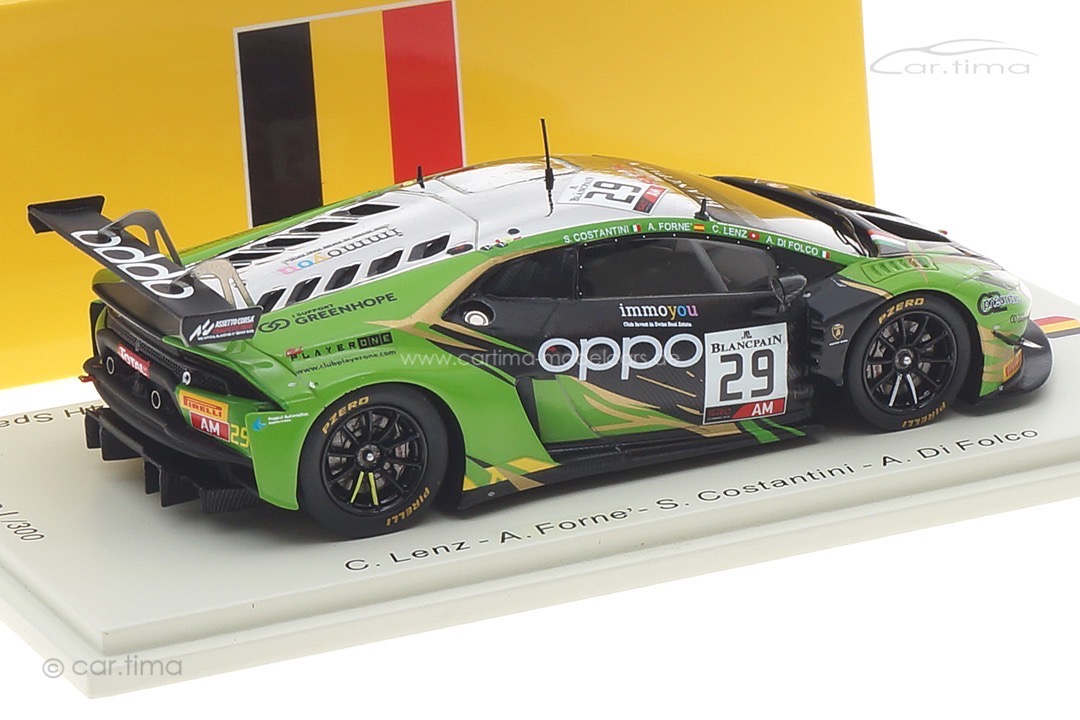 Lamborghini Huracán GT3 Evo 24h Spa 2019 Lenz/Forné/Costantini/Di Folco Spark 1:43 SB318 Lamborghini Huracán GT3 Evo 24h Spa 2019 Lenz/Forné/Costantini/Di Folco Spark 1:43 SB318