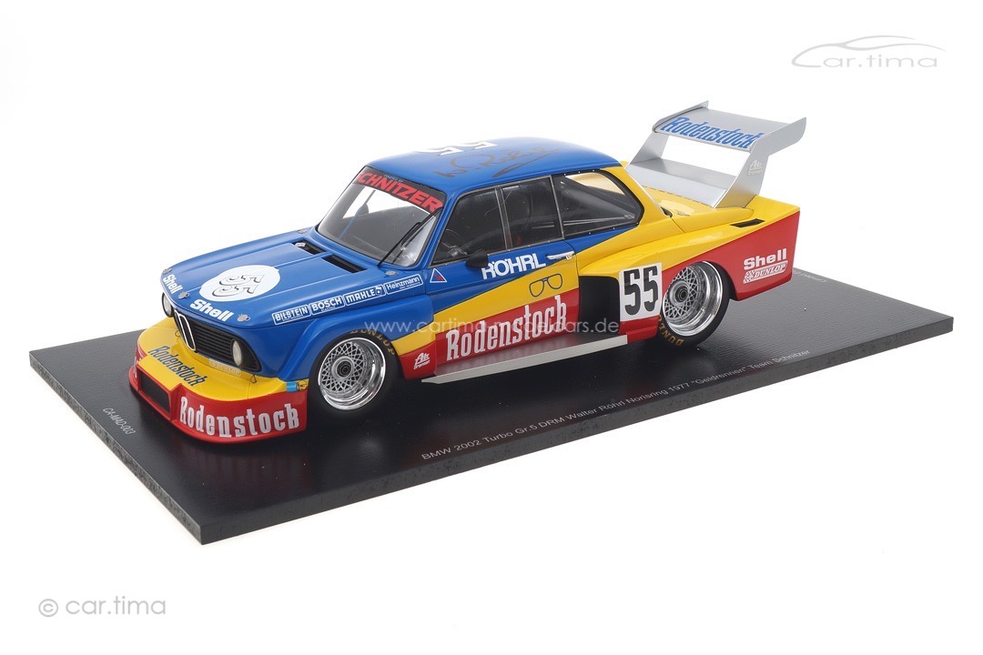 BMW 2002 Turbo Schnitzer DRM Norisring 1977 Originalsignatur Walter Röhrl Spark 1:18 CA-MAD-003-SIG