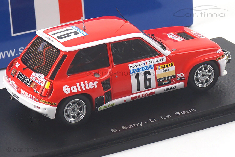 Renault R5 Turbo Tour de Corse 1981 Saby/Le Saux Spark 1:43 SF100 Renault R5 Turbo Tour de Corse 1981 Saby/Le Saux Spark 1:43 SF100