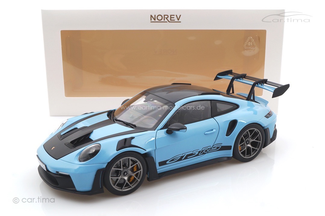 Porsche 911 (992) GT3 RS Weissach Package Gulfblau Norev 1:18 187367