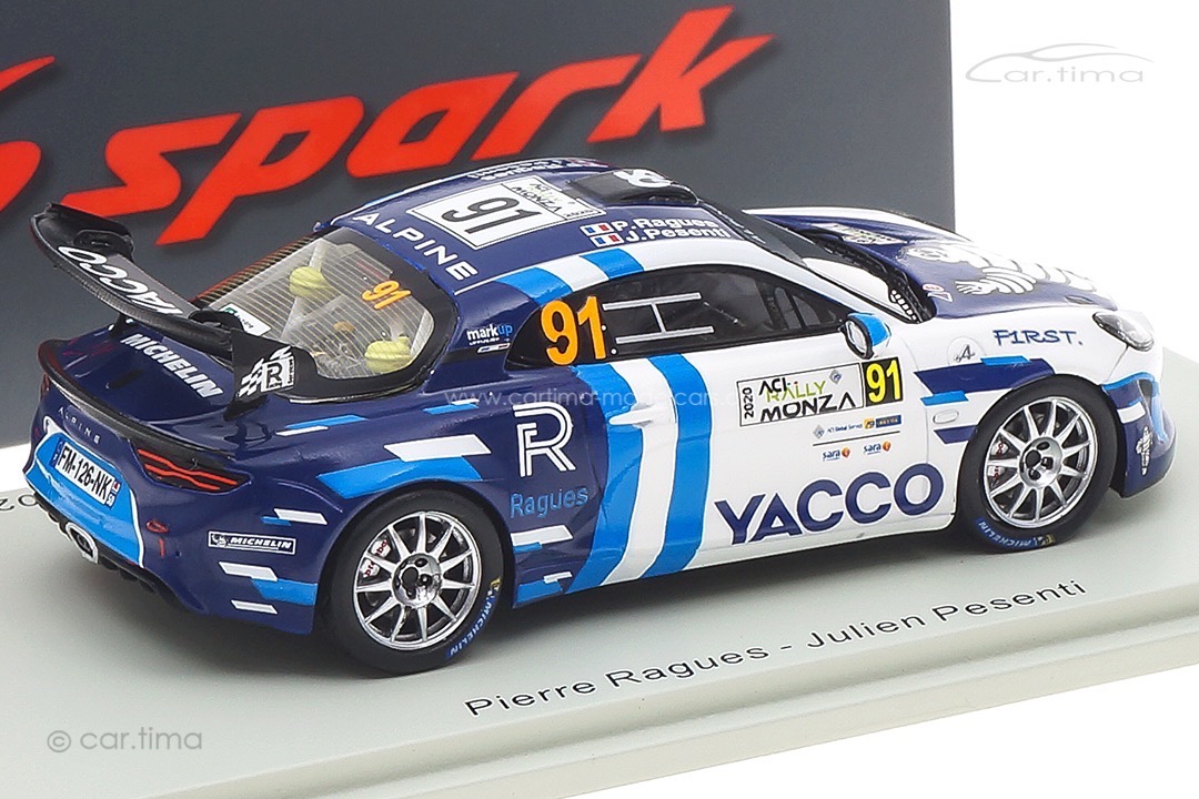 Alpine A110 Rally RGT Winner RGT Rally Monza 2020 Ragues/Pesenti Spark 1:43 S6573 Alpine A110 Rally RGT Winner RGT Rally Monza 2020 Ragues/Pesenti Spark 1:43 S6573