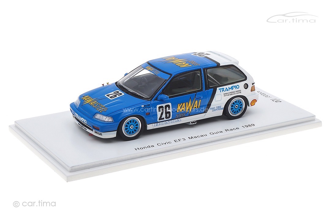 Honda Civic EF3 Macau Guia Race 1989 Kazuo Shimizu Spark 1:43 SA130 Honda Civic EF3 Macau Guia Race 1989 Kazuo Shimizu Spark 1:43 SA130