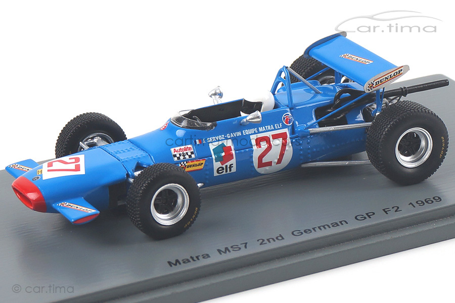 Matra MS7 F2 GP Deutschland 1969 Johnny Servoz-Gavin Spark 1:43 S4291 Matra MS7 F2 GP Deutschland 1969 Johnny Servoz-Gavin Spark 1:43 S4291