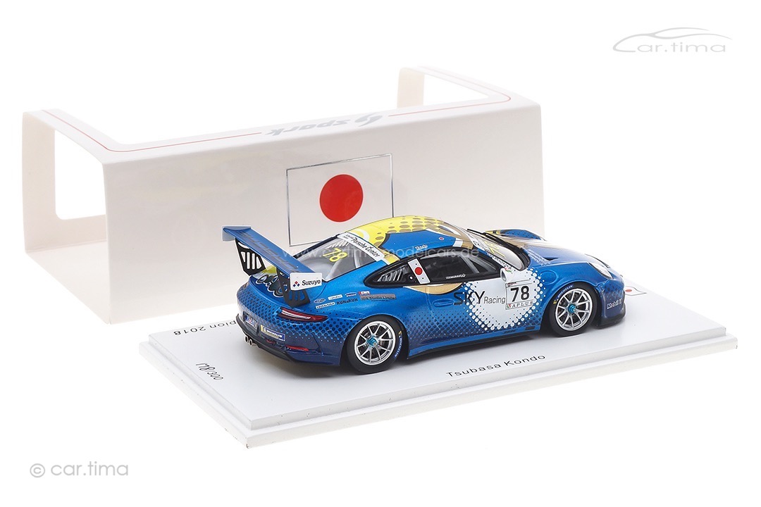 Porsche 911 (991) GT3 Cup Champion Carrera Cup Japan 2018 Kondo Spark 1:43 SJ066