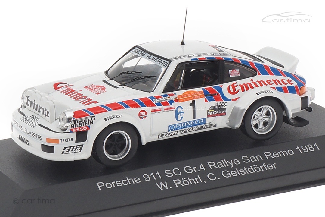 Porsche 911 SC Gr.4 Rallye San Remo 1981 Röhrl/Geistdörfer CMR 1:43 WRC006 Porsche 911 SC Gr.4 Rallye San Remo 1981 Röhrl/Geistdörfer CMR 1:43 WRC006