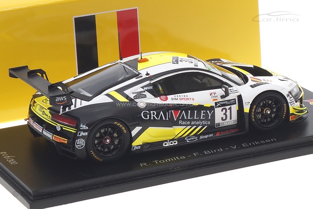 Audi R8 LMS GT3 24h Spa 2021 Tomita/Bird/Eriksen Spark 1:43 SB449 Audi R8 LMS GT3 24h Spa 2021 Tomita/Bird/Eriksen Spark 1:43 SB449
