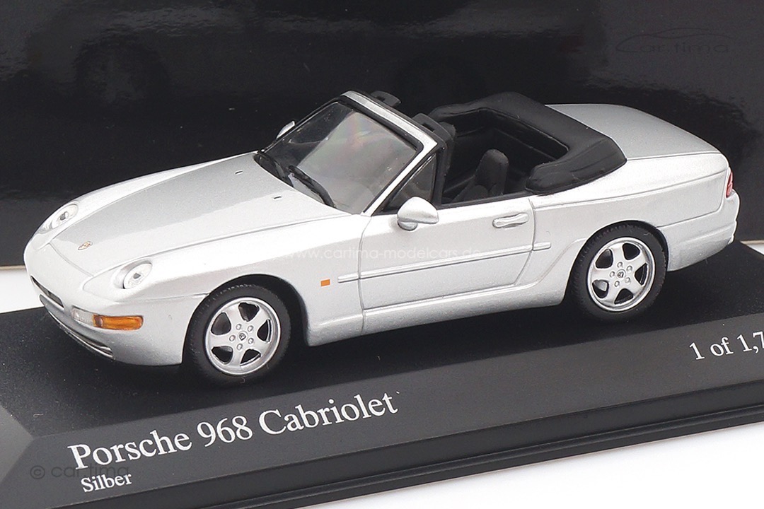 Porsche 968 Cabriolet Polarsilber Minichamps 1:43 400062332