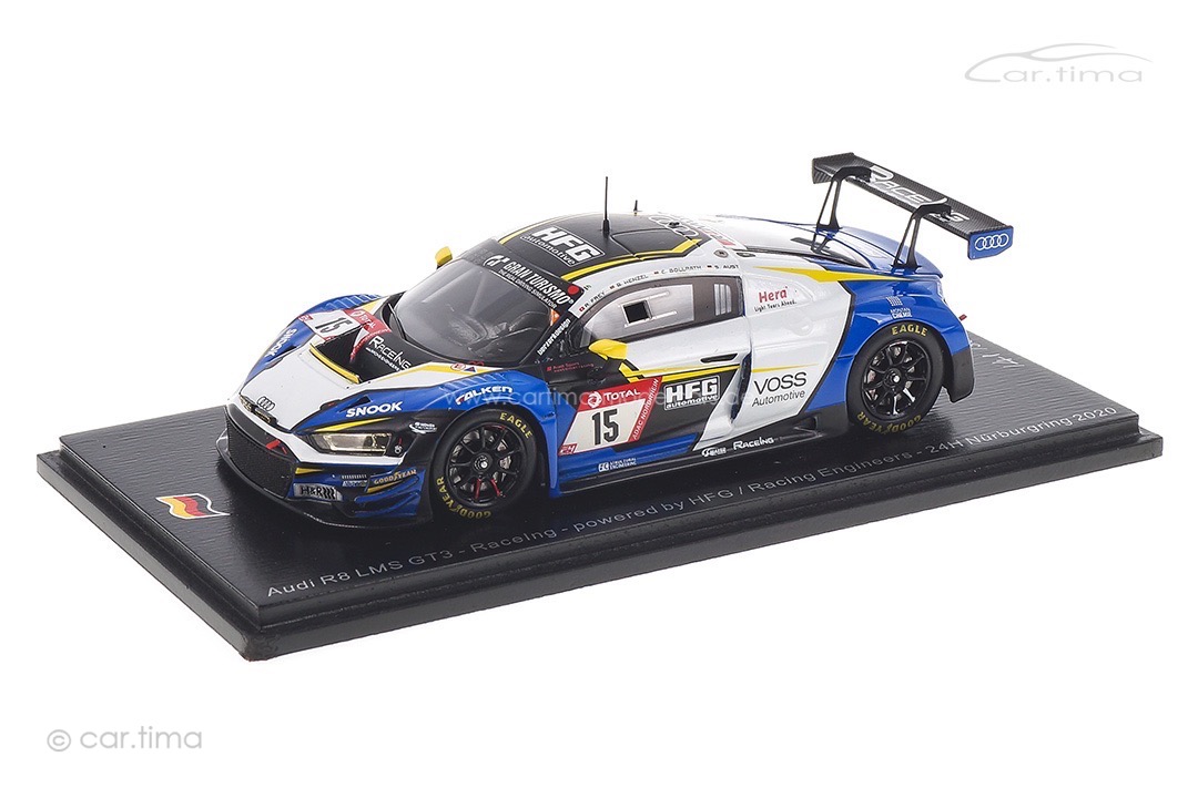 Audi R8 LMS GT3 24h Nürburgring 2020 Aust/Bollrath/Frey/Henzel Spark 1:43 SG713 Audi R8 LMS GT3 24h Nürburgring 2020 Aust/Bollrath/Frey/Henzel Spark 1:43 SG713